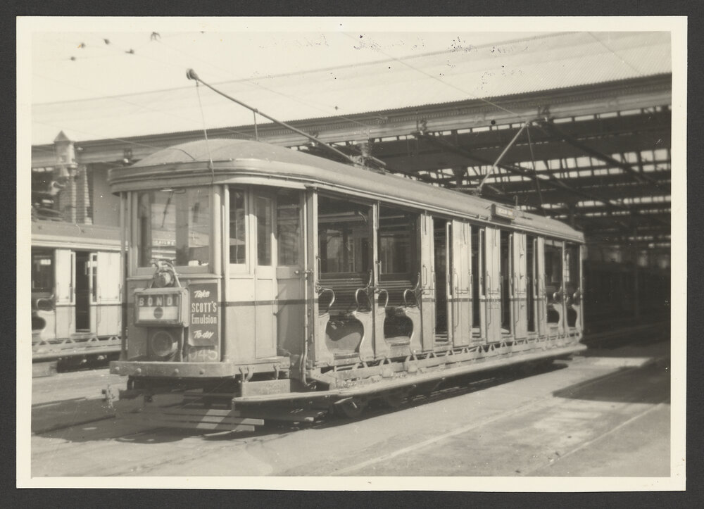 O class tram at Waverley tram depot, cnr Oxford Street and York Road.