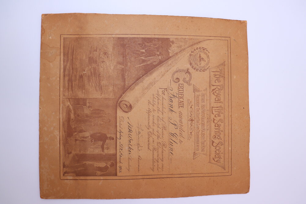 Frank P Clune certificate