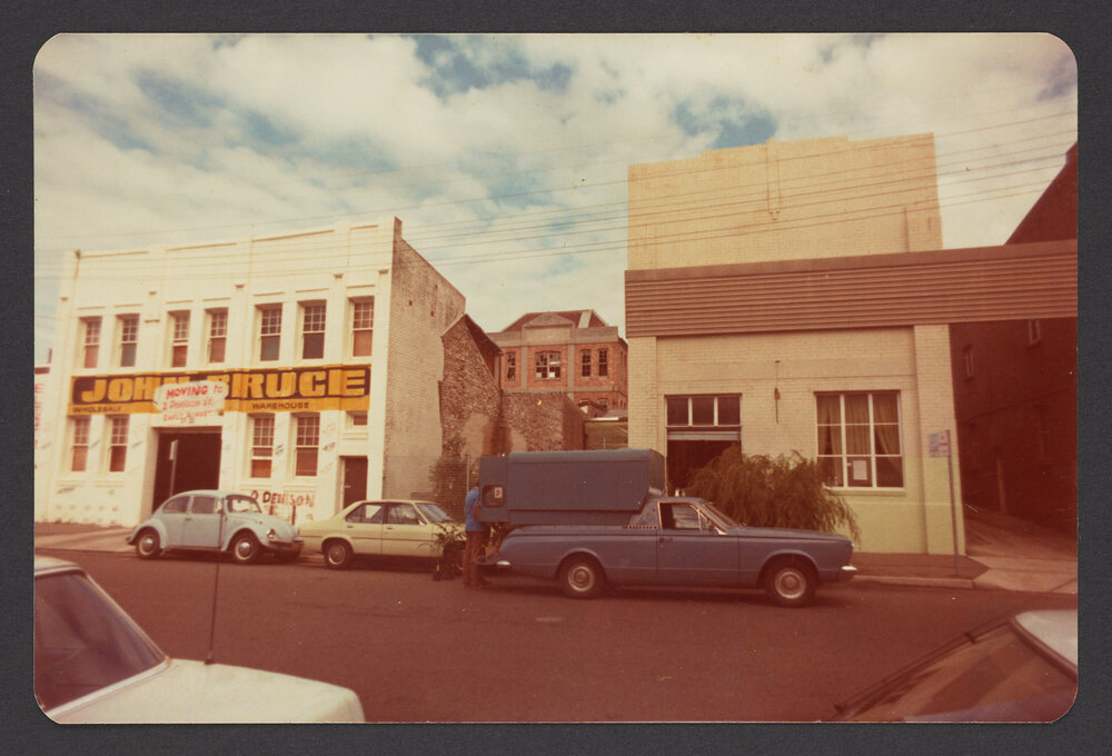 Spring Street, Bondi Junction. South side of Springs John Bruce warehouse and boot factory.