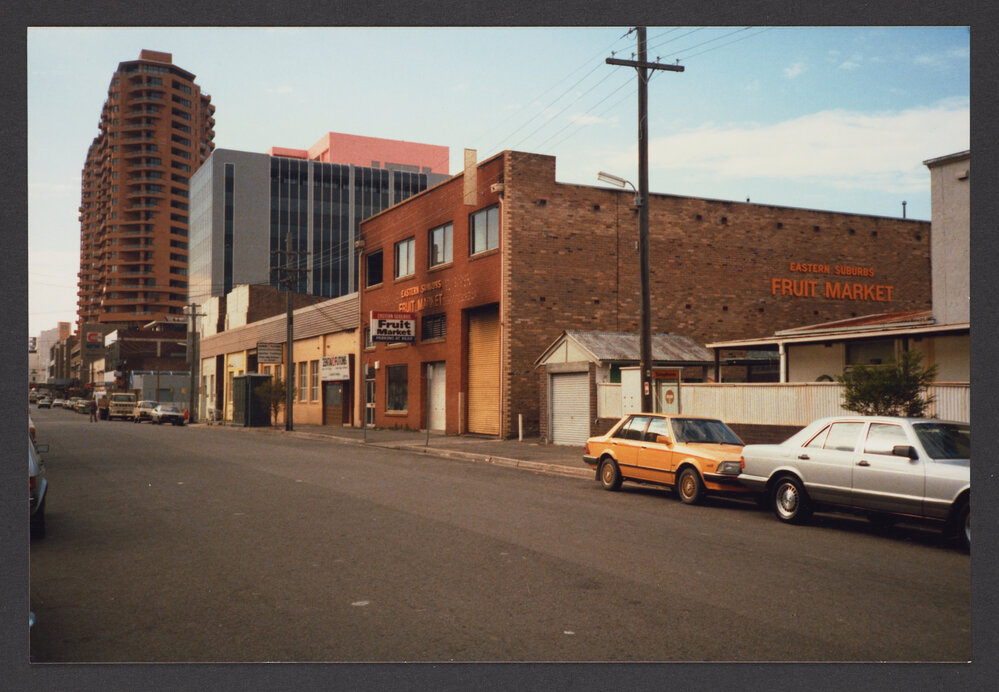 Spring Street Bondi Junction Southside between Denison and Newland Street, Eastgate towers left.