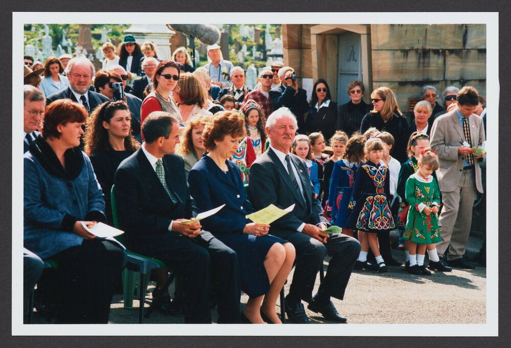 Irish Monument, Visit of Irish President Mary McAleese. Left Denis O'Flynn.