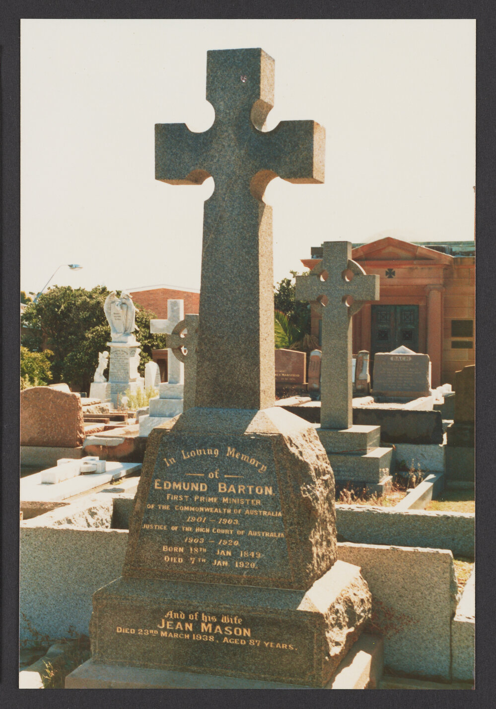 Grave of Sir Edmund Barton 244 - 5 L.