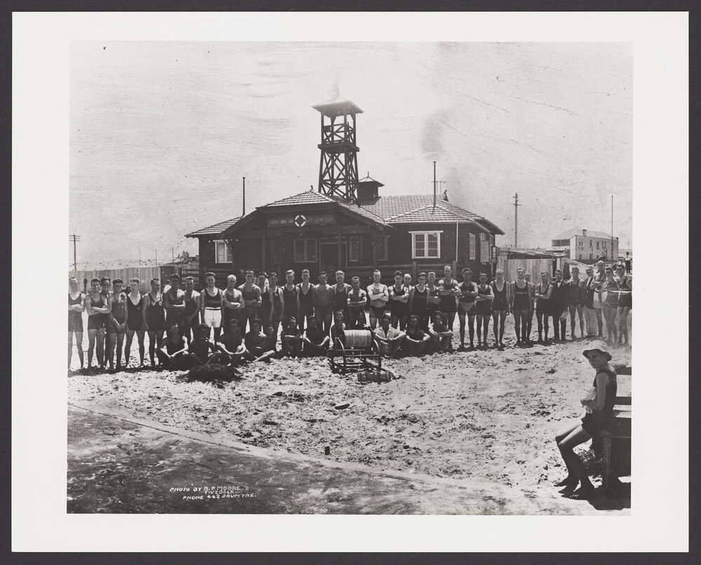 Club members in front of Clubhouse