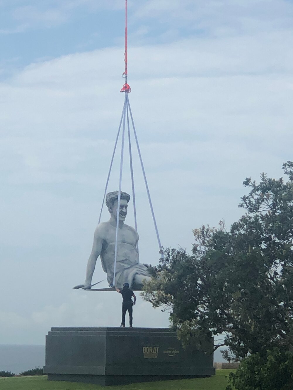 Borat sculpture in Marks Park