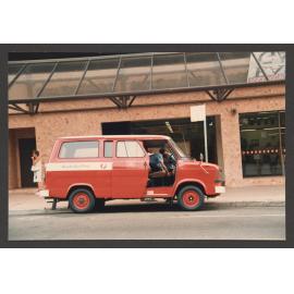 Post Office, Australia Post van, outside Spring Street Post Office Bondi Junction, corner Newland Street.