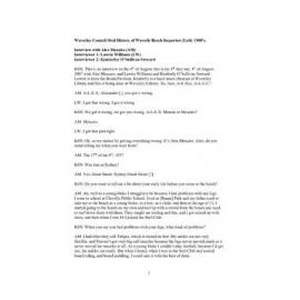Transcript: oral history interview with Alex Menzies