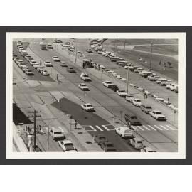 Campbell Parade, Bondi Beach. Intersection with Roscoe Street at left.