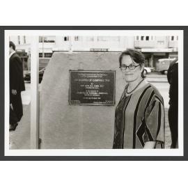 Councillor Barbara Armitage at the launch of the first stage of the Campbell Parade upgrade.