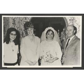 Wedding Reception L - R: Michelle Rai, Margaret Lemon, Mrs Marian Pringle, Ron Lander.