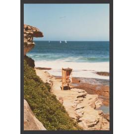 Life saving equipment on rocks near Tamarama Beach.