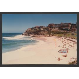 Bronte beach, looking south to baths. Life Saver's enclosure in foreground.