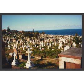 Waverley Cemetery, taken from section 12, with section 10 on left and section 16 on the right.