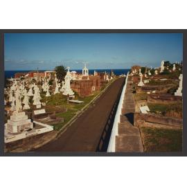 Waverley Cemetery, taken from section 12, with section 10 on left and section 16 on the right.
