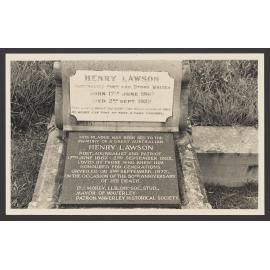 Grave of Henry Lawson.