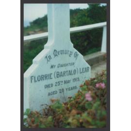 Grave of Florrie Bartalo Lear, Theatre