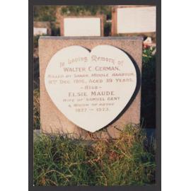 Grave of Walter C. German, Victim of Shark attack.