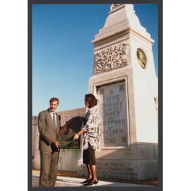 Grave of Michael Dwyer. The "Irish Monument". Return of Celtic Shield. Minister for lands Gary West and Mayor of Waverley Alderman Barbara Armitage.