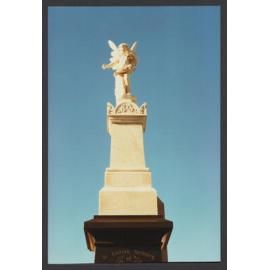Full length female statue with anchor