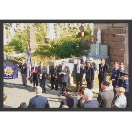US Memorial Day at Grave of American civil war veterans Phineas and John Solomon Thompson.