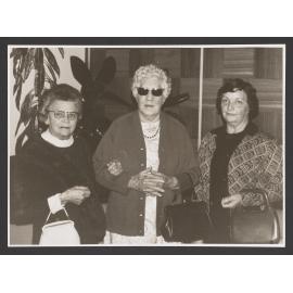 From left to right: Mrs Josie Farrelly, former Mayoress; Mrs M. Little; Mrs D. J. Morey, Mayoress, 1972.