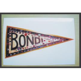 When the members of the Bondi Surf Bathers Life Saving Club enlisted and went to serve overseas during WWII they took this Bondi flag with them. Everywhere they went, and in the battalions in which they served they added a patch to the Bondi flag, bringin