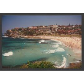 Bronte beach, view to south with Bronte baths (left) background.