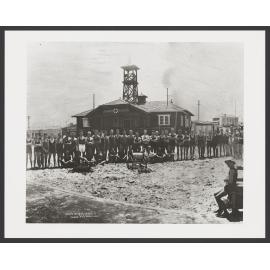 Club members in front of Clubhouse