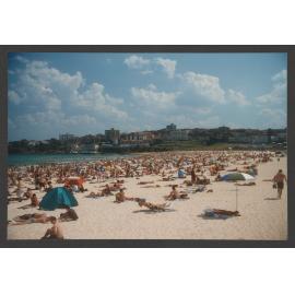 Bondi beach with sunbathers view of south Bondi.