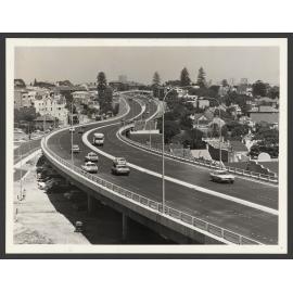 Bondi Junction, Six lane By-Pass at Bondi Junction, one week after opening, looking west towards city.