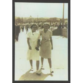 Enid Cox ( nee Bell ) + Claudia Howe Bondi 1938 - 1939.