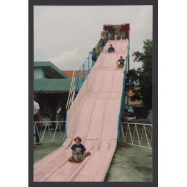 Charing Cross Village Fair, Children's Rides at fair Slippery dip, 31st October 1993