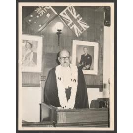 Alderman, D. G. Page in Mayoral robes, 1959