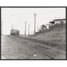 Tram and tram tracks
