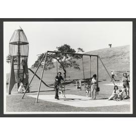 Waverley Park, ald Ernie Page and children's playground.