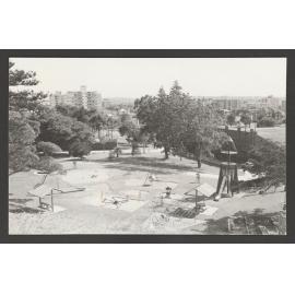 Rocket and Waverley park, childrens playground and grandstand.  