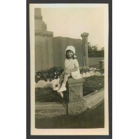 Soldiers Memorial. Mrs Marcia West as a child