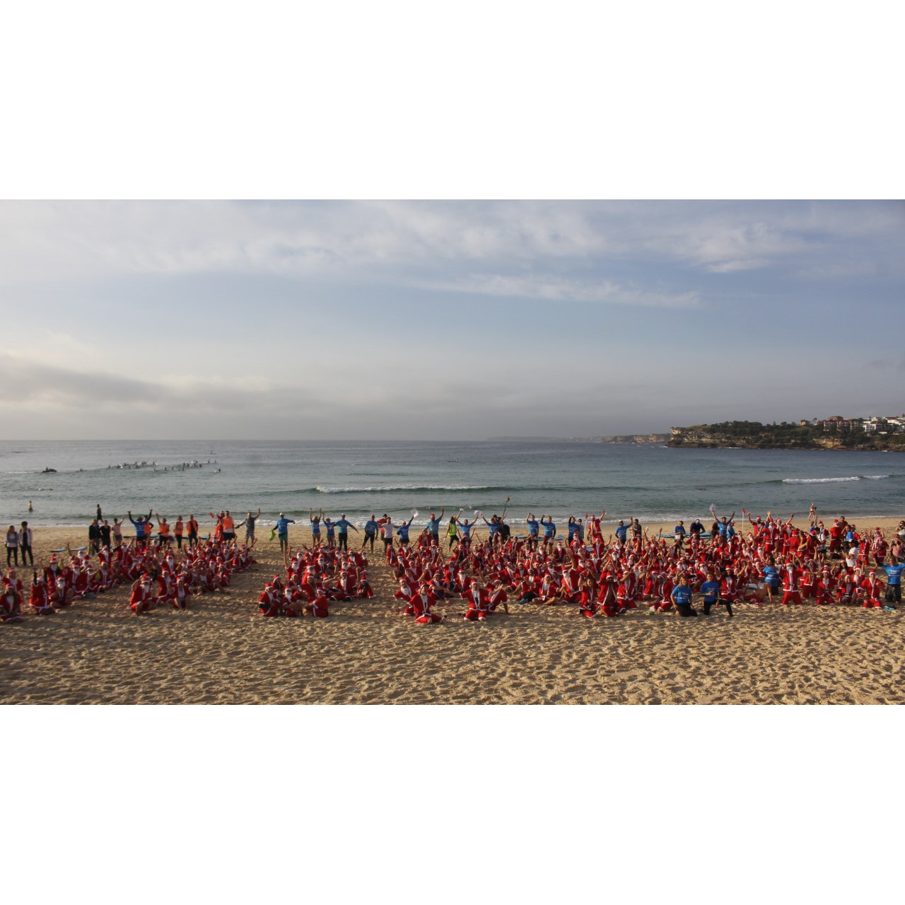 Most surfing Santas