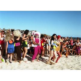 Drag races on Bondi Beach