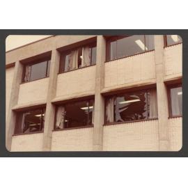 Council Chambers - Damage done to rear windows by bomb blast