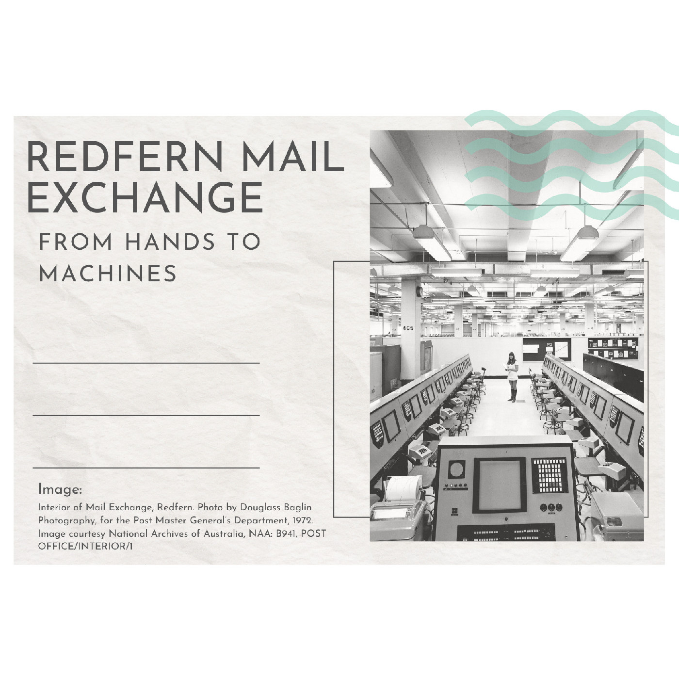 Redfern Mail Exchange: from hands to machines 