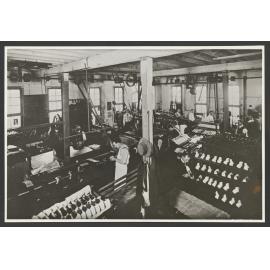The Boot Factory, Interior, staff at work - Part finishing. Ground floor.