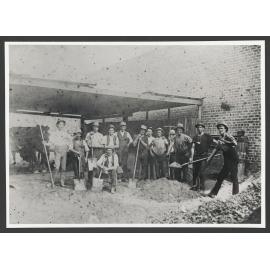 Outdoor staff, 3rd from right Mr Brayley of 4 Judges Lane Charing cross. (Photo found in 1990 during renovations at 4 Judges Lane).