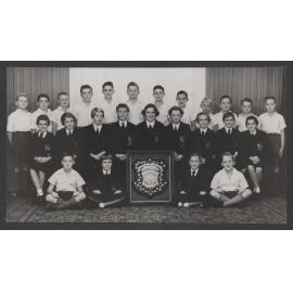 Pictured NSW winners of swimming shield fifties sport. Bondi beach Public School, enrolment in 1950s app. 1200 top primary school in NSW for sport in areas swimming; athletics; rubgy league; soccer