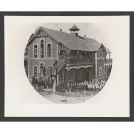 Waverley College. Carrington Road. Charing Cross. The original building of one storey. A second storey was added to original building in 1910.