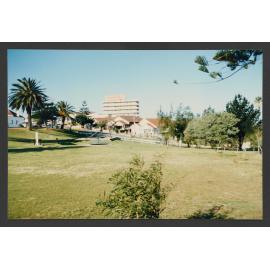 Parks, MacPherson Park is bounded by MacPherson, Arden and Baglin Streets, Waverley. Bronte Inn Hotel, background.