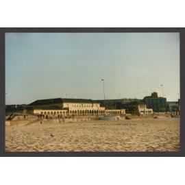 Bondi Pavilion, beach promenade and beach.