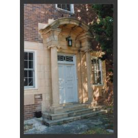 Front door of former Eastern suburbs hospital. Corner Queens Park road and York Road.
