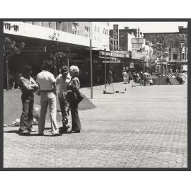 Oxford Street being converted to pedestrain Mall, between Bronte Road and Newland St looking west towards Newland St Bondi Junction.