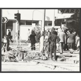 Oxford Street being converted to pedestrain Mall, between Bronte Rad and Newland St looking east towards Bronte Road, Bondi Junction. Nearing completion.