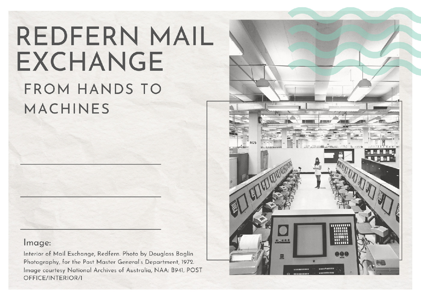Redfern Mail Exchange: from hands to machines 